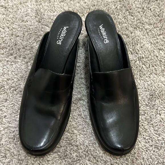 Walking Cradles Womens Black Size 8.5 N Myles Slides Heeled Slip Ons Comfort - Picture 1 of 16
